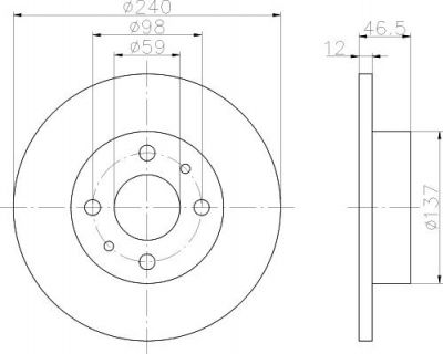 MINTEX MDC359 тормозной диск на FIAT ELBA (146_)