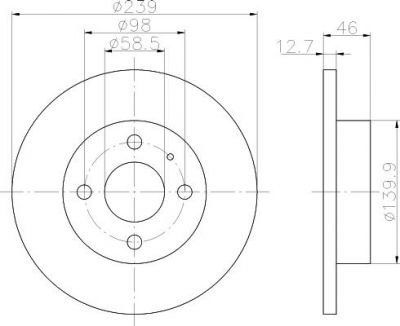 MINTEX MDC382 тормозной диск на ALFA ROMEO 33 (905)