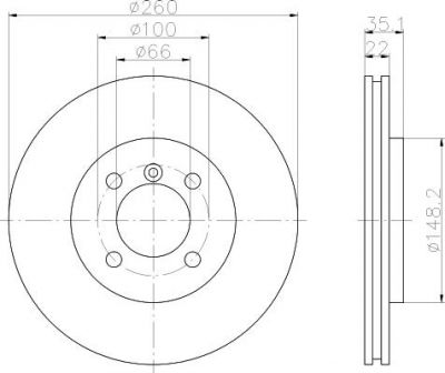 MINTEX MDC391 тормозной диск на 3 (E30)