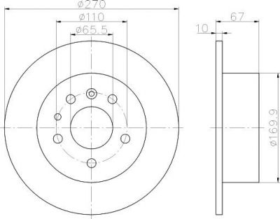 MINTEX MDC398 тормозной диск на OPEL OMEGA A (16_, 17_, 19_)