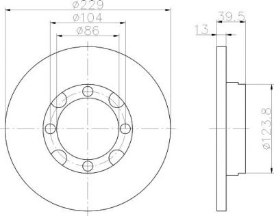 MINTEX MDC420 тормозной диск на HYUNDAI PONY седан (X-1)