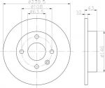 MINTEX MDC578 тормозной диск на FORD FIESTA фургон (FVD)