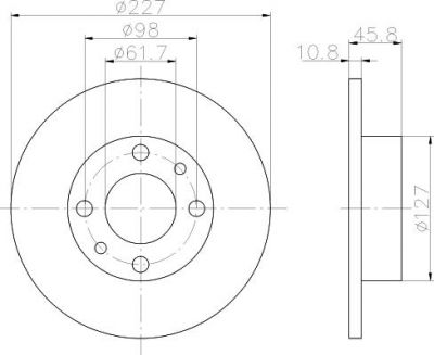 MINTEX MDC6 тормозной диск на FIAT UNO (146A/E)