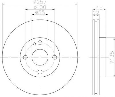 MINTEX MDC659 тормозной диск на MAZDA 323 C IV (BG)