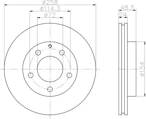 MINTEX MDC666 тормозной диск на MAZDA 626 V Hatchback (GF)