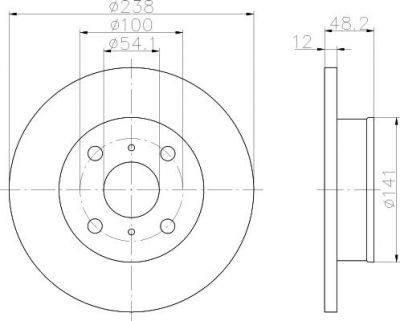 MINTEX MDC725 тормозной диск на TOYOTA COROLLA Liftback (_E9_)