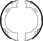 MINTEX MFR674 комплект тормозных колодок, стояночная тормозная с на JEEP CHEROKEE (KJ)