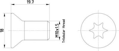 MINTEX TPM0011 болт, диск тормозного механизма на VOLVO XC60