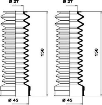 MOOG K150022 комплект пылника, рулевое управление на VW PASSAT Variant (3A5, 35I)