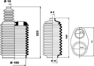 MOOG K150071 комплект пылника, рулевое управление на FIAT CROMA (154)