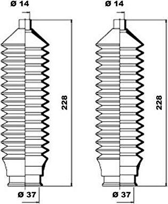 MOOG K150085 комплект пылника, рулевое управление на FORD ESCORT VII (GAL, AAL, ABL)