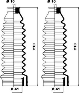 MOOG K150094 Пыльник рулевой рейки (комплект) VW G2/G3/B3/B4 с ГУР TRW