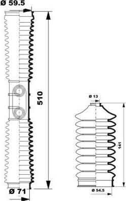 MOOG K150249 комплект пылника, рулевое управление на HONDA CR-V II (RD_)