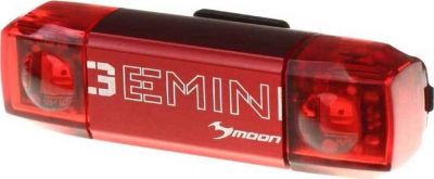 Габаритный фонарь задний Moon Gemini R, 80 люмен, 6 режимов, зарядка от USB. Алюминиевый корпус