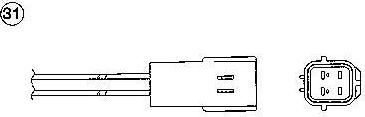 NGK 0122 лямбда-зонд на MAZDA 626 IV Hatchback (GE)