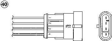 NGK 0234 лямбда-зонд на FIAT MULTIPLA (186)