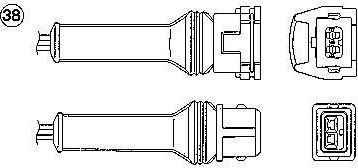 NGK 0253 лямбда-зонд на FIAT CROMA (154)