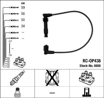 NGK 0808 Провода высоковольтные OPEL Corsa B (1282154)