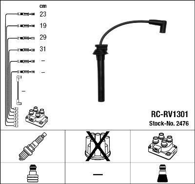 NGK 2476 комплект проводов зажигания на MINI MINI (R50, R53)