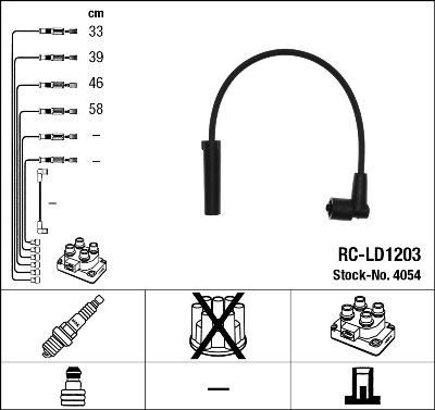 NGK 4054 комплект проводов зажигания на LADA NIVA (2121)