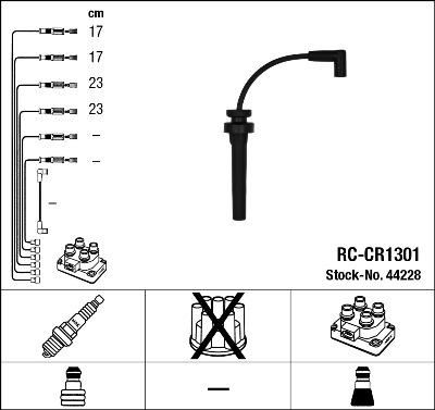 NGK 44228 Провода в/в CHRYSLER VOYAGER 2.4 -08 RC-CR1301