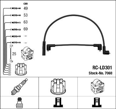 NGK 7068 Провода в/в LADA 2108/09 RC-LD301 (RC-LD301)