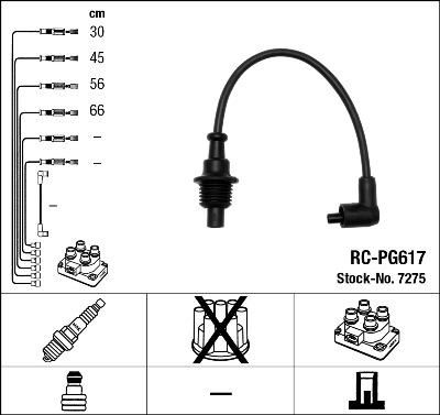 NGK 7275 Провода зажигания к-т 7275 RC-PG617