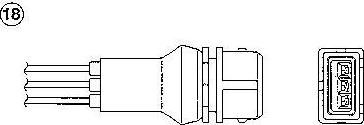 NGK 91941 лямбда-зонд на VW POLO купе (86C, 80)