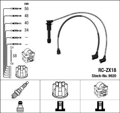 NGK 9920 комплект проводов зажигания на MAZDA 323 C IV (BG)