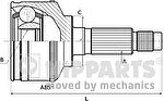 NIPParts J2820501 шарнирный комплект, приводной вал на HYUNDAI LANTRA I (J-1)