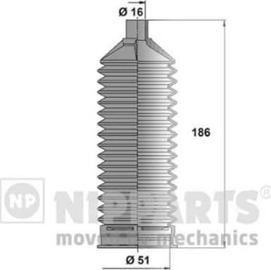 NIPParts J2840506 комплект пылника, рулевое управление на KIA SPORTAGE (JE_, KM_)