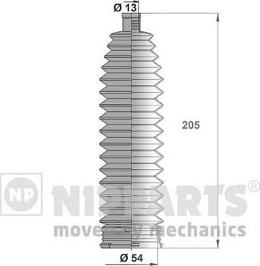 NIPParts J2841017 комплект пылника, рулевое управление на NISSAN PRIMASTAR автобус (X83)