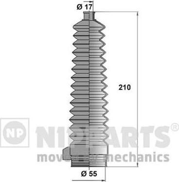 NIPParts J2843010 комплект пылника, рулевое управление на MAZDA CX-7 (ER)