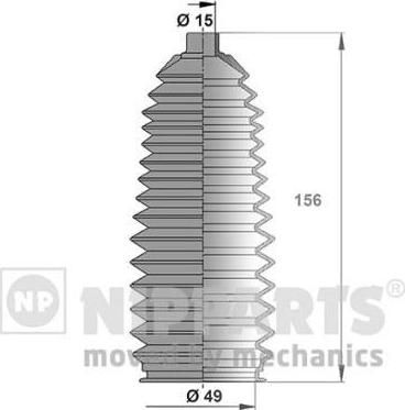 NIPPARTS Пыльник рулевой тяги MAZDA (GJ6A-32-12X, J2843012)