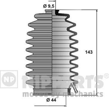 NIPPARTS Пыльник рул.тяги (к-т) HONDA CIVIC 91-01 (53534S50003, J2844002)