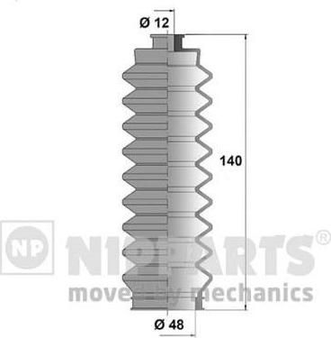 NIPPARTS Пыльник рулевой рейки SUZUKI BALENO/IGNIS/LIANA/SX4 (48571-60G00, J2848002)