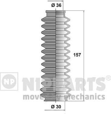 NIPParts J2851002 комплект пылника, рулевое управление на NISSAN BLUEBIRD Hatchback (T72, T12)