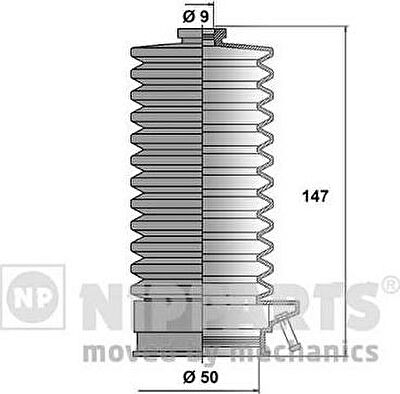 NIPParts J2851005 комплект пылника, рулевое управление на NISSAN MICRA II (K11)