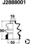 NIPPARTS Пыльник ШРУСа SUZUKI SX4/SWIFT 19 X 50 MM, HEIGHT 90 MM внутр. (44119-82012, J2888001)