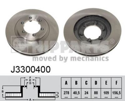 NIPPARTS Диск тормозной SSANGYONG REXTON >03/KORANDO 88> передний вент. (41441-06211, J3300400)