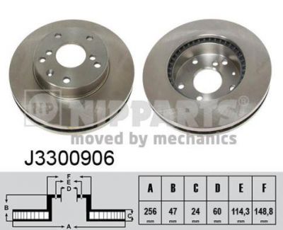 NIPPARTS Диск тормозной DAEWOO LEGANZA 2.0/2.2 97-02 передний (96238673, J3300906)