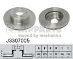 NIPPARTS Диск тормозной SUBARU IMPREZA 92-00 без АБС/LEGACY 1.8 89-91 передний D=242мм. (26310-AA141, J3307005)