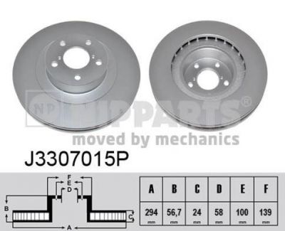 NIPParts J3307015P тормозной диск на SUBARU OUTBACK (BE, BH)