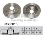 NIPPARTS Диск тормозной OPEL AGILA 03-/SUZUKI IGNIS II 03-/WAGON R+ 00- передний вент. (5531186G02, J3308018)