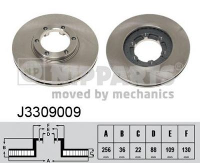NIPPARTS Диск тормозной перед. вент. ISUZU FRONTERA 91- (8-94172-376-0, J3309009)