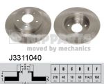 NIPPARTS Диск тормозной NISSAN PRIMERA (P12) 1.6-2.2D 02- задний (432064U101, J3311040)