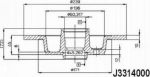 NIPParts J3314000 тормозной диск на HONDA PRELUDE III (BA)