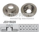 NIPPARTS Диск торм. MITSUBISHI SPACE WAGON 2.4/3.0 99- зад. вент. (MR128661, J3315020)