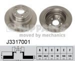 NIPPARTS Диск торм.задний. SUBARU IMPREZA 01- LEGACY 00- FORESTER 97- (26700-FE010, J3317001)