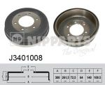 NIPPARTS Барабан тормозной NISSAN PATHFINDER/PICK UP/TERRANO (43206-08G11, J3401008)